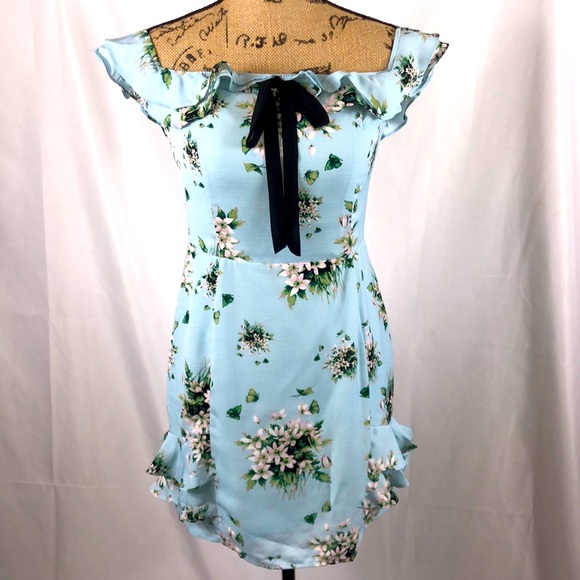 Esley dress mini blue floral print size S